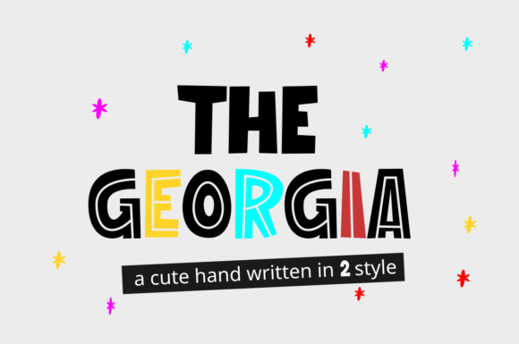 The Georgia: A Bold Display Font for Playful Branding